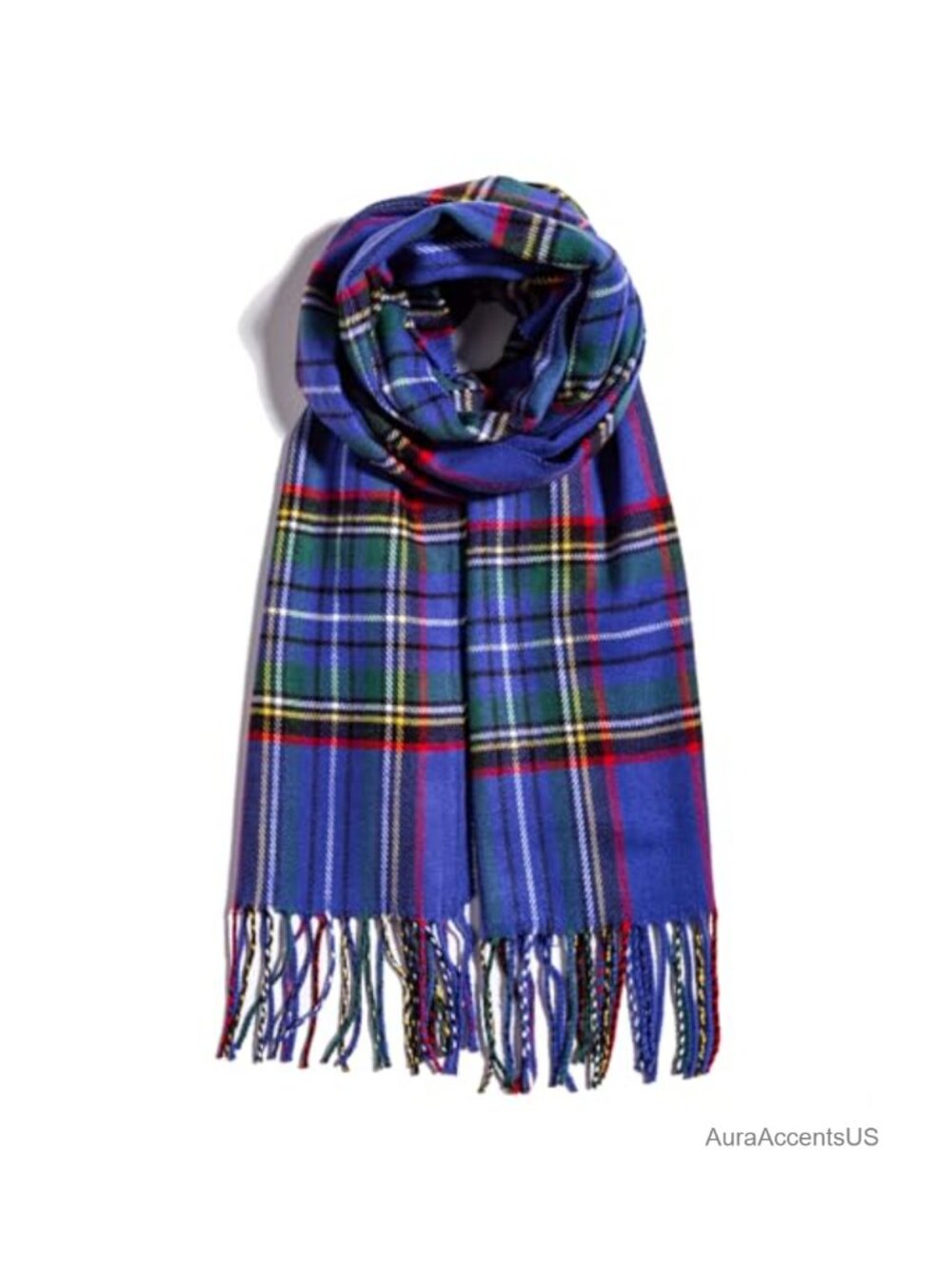 Women's Plaid Cold Weather Scarf - Soft Warm Lightweight Winter Neck Scarf